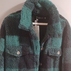 Merkury Green and Black Plaid Jacket